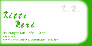 kitti meri business card